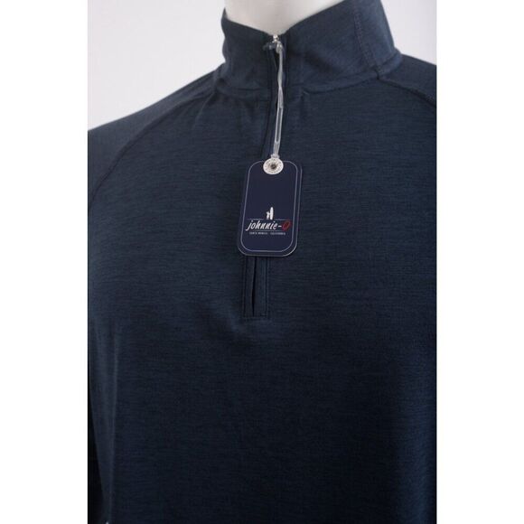 Johnnie-O Mens Freeborne Shirt Top Size S Blue Half Zip Pullover Stretchy NWT - Picture 4 of 6
